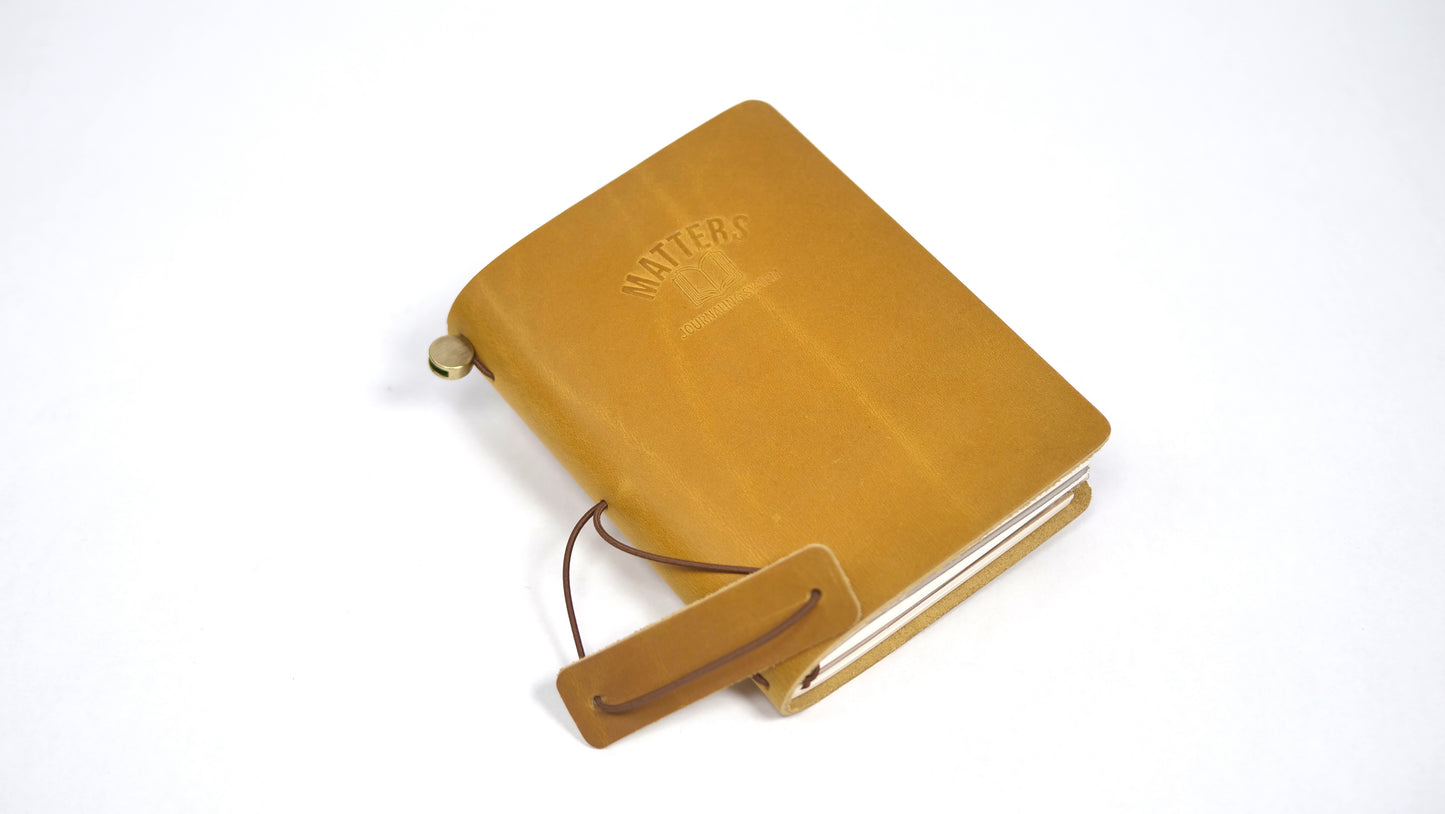 Matters System Leather Pocket Journal