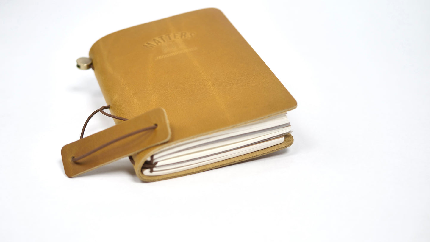 Matters System Leather Pocket Journal