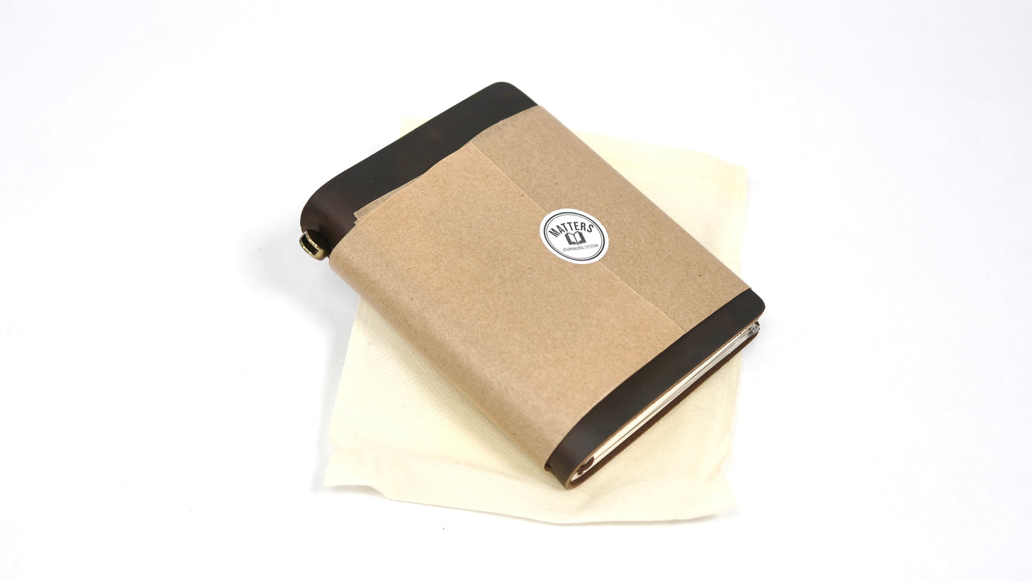 Matters System Leather Pocket Journal