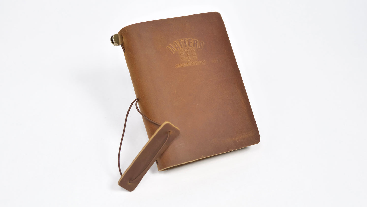 Matters System Leather Pocket Journal