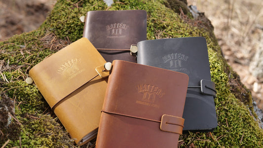 Matters System Leather Pocket Journal